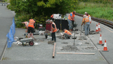 The groundwork taking place for one of the two new station shelters. (Photo: A.Keene)