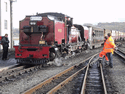 The first train leaves Harbour Station. (Photo: A Stewart)