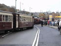 The first train crossing Britannia Bridge. (Photo: A Stewart)