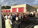 The Runners in Dinas North yard for the start. (Photo:A.Stewart)