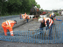 Preparing to extend the release road and bay platform at Dinas. (Photo: S.Broomfield)