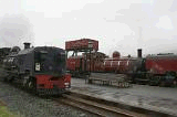 138 at Rhyd Ddu as 87 arrives with the Up train (Photo J.Peduzzi)