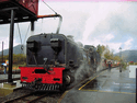 At Rhy Ddu after taking water - both loco and crew! (Photo: K Holland)