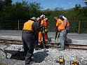 Work in progress raising the track slightly (Photo: S. Broomfield)