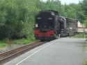 87 arriving at Waunfawr on the down service train. (Photo: Nathan McLachlan)