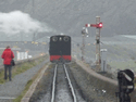 Approaching out of the murk on the Cob. (Photo: R.Watson)