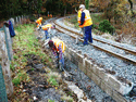 The newly completed retaining wall. (Photo: S Broomfield)