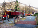 Castell Caernarfon and works train. (Photo: S Broomfield)