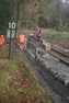 Installing the retaining wall. (Photo: S Melhuish)