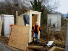 Erecting the hut - Steve Broomfield