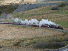 David Lloyd George leads Merddin Emrys during the photographic runpast at Ffridd Isaf curve - Richard Watson