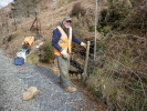 Fence repair at Cwm Bychan - Tony Baker