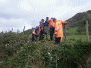 Hammering fence posts - Tony Baker