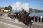 Palmerston with slate wagons on Britannia bridge - Dave Waldren