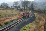 Ballast wall north of Rhyd Ddu