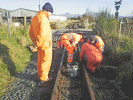 Tuesday Gang greasing at PenyMount - Tony Baker