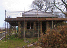 Tryfan Junction roofing works looking up the line - Stuart McNair