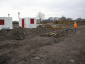 The new point inserted to the South of the existing point leading to the coal dock - looking North. (Photo: P.Roughley)