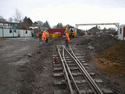 The new point inserted to the South of the existing point leading to the coal dock - looking South. (Photo: P.Roughley)