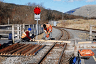 Installing anti-respass grids at Rhyd Ddu - (Photo: Steve Broomfield)