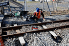 Installing anti-respass grids at Rhyd Ddu - (Photo: Steve Broomfield)