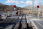 Installing anti-respass grids at Rhyd Ddu - (Photo: Steve Broomfield)