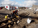 Reconnecting the fuel road to the new point. (Photo: S.Broomfield)