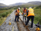 Correcting dips and cant on the Northern appraoch to Rhyd Ddu. (Photo: Steve Breoomfield)