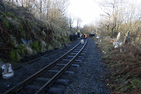 Replacing sleepers at Cae'r Afon. (Photo: Simon Melhuish)