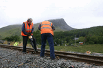 Correcting dips and cant on the Northern appraoch to Rhyd Ddu. (Photo: Simon Melhuish)