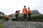 Correcting dips and cant on the Northern appraoch to Rhyd Ddu. (Photo: Simon Melhuish)