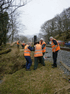 Inserting fence posts with the 'Donger'. (Photo: T.Baker)