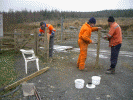 Fence repair at Cae'r Gors - Tony Baker