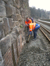 Trench digging at Caernarfon - Tony Baker