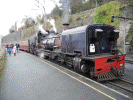 The 14.30 waits to depart from Caernarfon