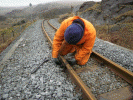 Dismantling fishplate - Tony Baker