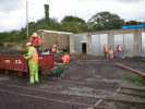 Backfilling trench with loco ash - Pete Roughley