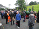 The crowds gather at Beddgelert for the cavalcade