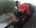 The Quarrypower special prepares to leave Pont Croesor