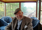 The man himself. Alan Pegler OBE pictured on the Ffestiniog Railway.