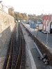 Erecting the canopy at Caernarfon station - picture by John E Williams