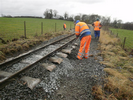 Repairing the washout following recent flooding - Tony Baker