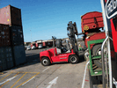 B wagons being unloaded at the docks in South Africa (W.Mole)