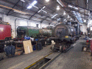 Garratts in extended Dinas loco shed - Andy Rutter