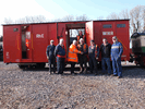 The handover to the Company of the refurbished Brake Van (Photo: John Ellis Williams)