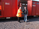 The handover to the Company of the refurbished Brake Van (Photo: John Ellis Williams)