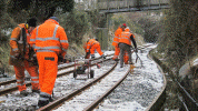 Tamping the new point at Beddgelert - David Firth