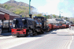 Freight train arrives at Porthmadog headed by 87 - Andrew Thomas