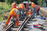 Installing catch point in siding at Beddgelert - David Firth