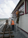 Finishing off the new signal box - Steve Broomfield